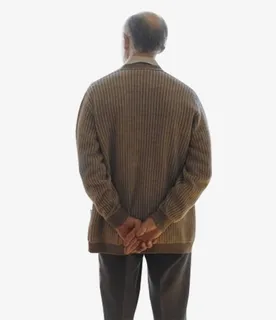 老人背影PNG素材免抠