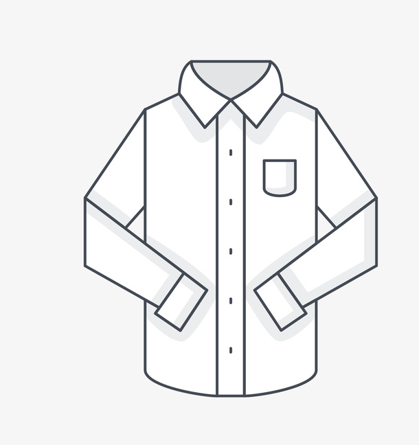 白衬衫可爱服饰图标免抠