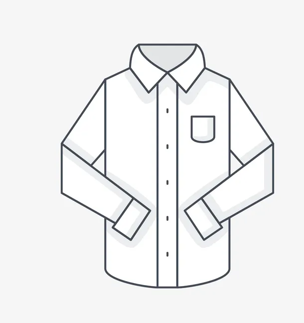 白衬衫可爱服饰图标免抠