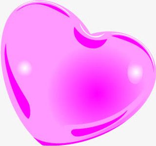 手绘粉色水晶爱心免抠