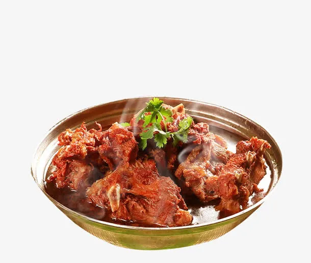 碗里的大块羊蝎子免抠