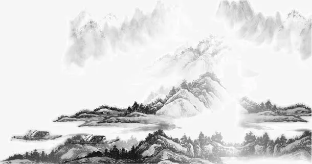 美丽的风景画免抠