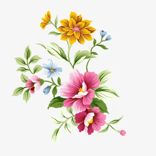 中秋高清多图层素材 刺绣 花朵免抠