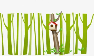 矢量手绘春天 背景素材