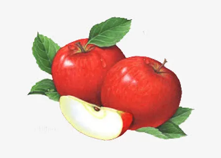 彩绘红色苹果免抠
