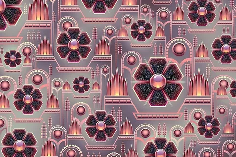 金属质感花朵背景高清