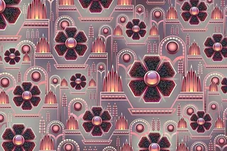 金属质感花朵背景高清