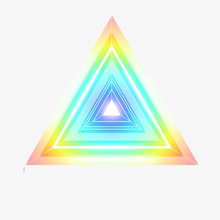 科技三角形发光不同背景下效果不通免抠