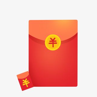 手绘卡通红包装饰免抠