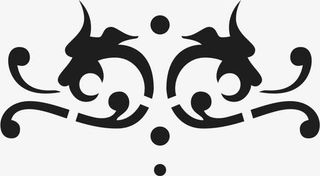 角花底纹花型对称平面图形免抠