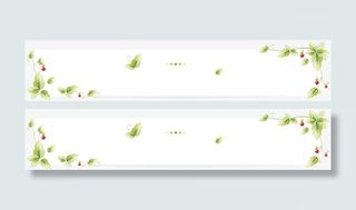 长条边框 绿色 小清新 标题 底纹免抠
