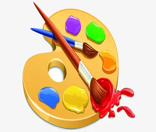 黄色卡通画板免抠