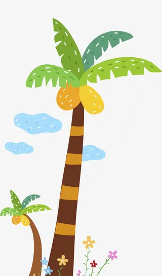 卡通创意椰树免抠图免抠