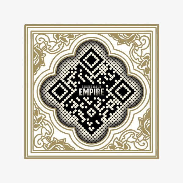 复古花纹二维码免抠