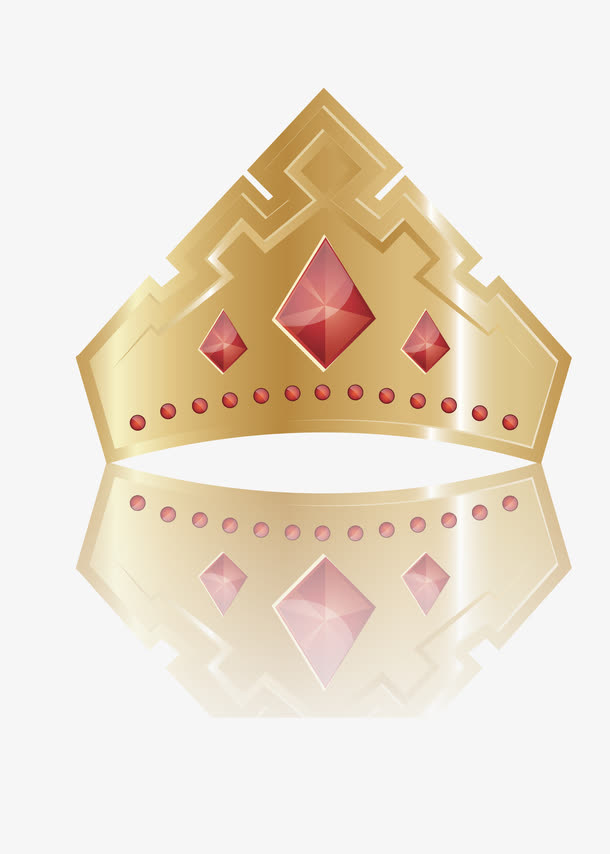 创意粉色钻石黄冠免抠
