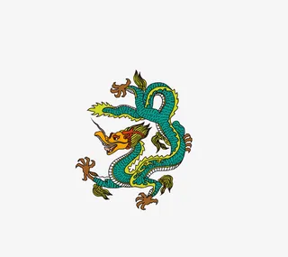 二月二龙抬头卡通装饰中国龙海报免抠