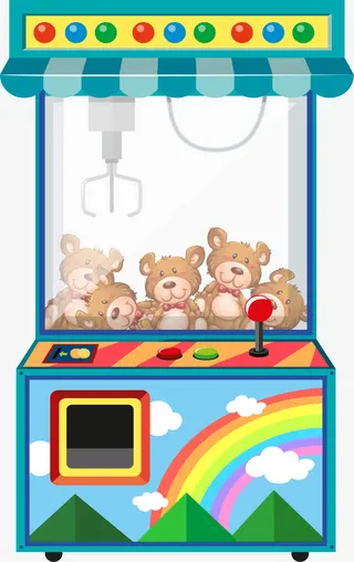 可爱夹娃娃机免抠