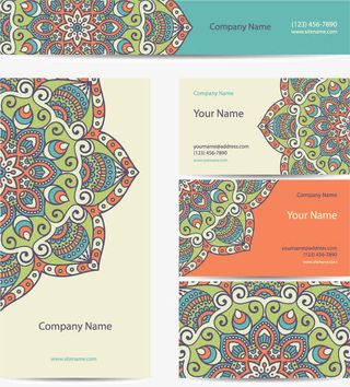 民族花纹卡片设计免抠