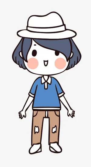 人物手绘插画可爱素材48免抠