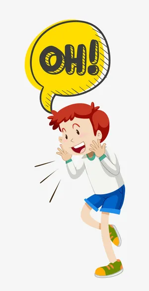 矢量素材黄色对话框人物素材免抠