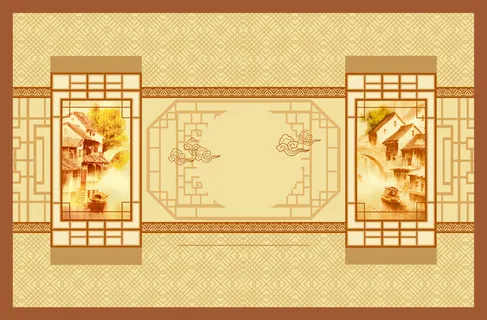 中式古典传统礼盒元宵海报背景素材高清