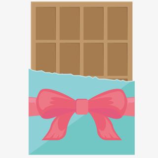 矢量卡通巧克力蝴蝶结礼物餐饮食免抠