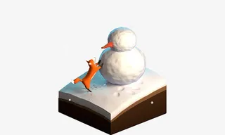 雪人小狗图标免抠