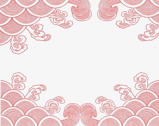 中国风线条云海免抠