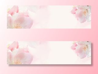 浪漫粉色花朵背景免抠