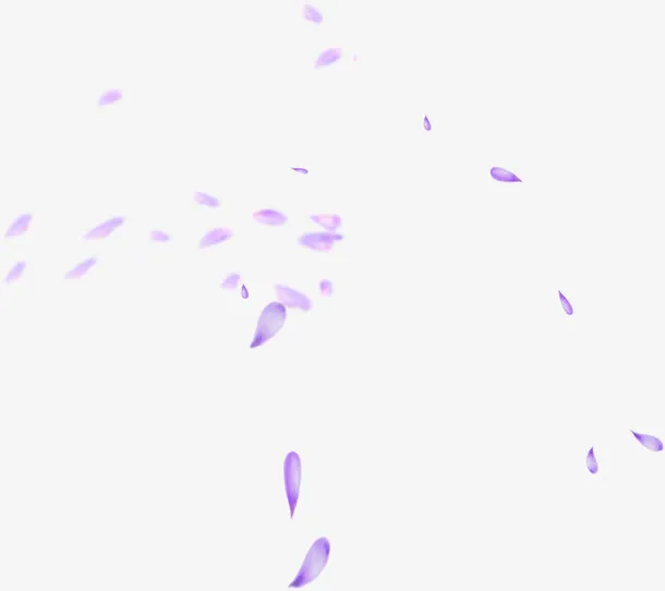 飞舞的紫色花瓣免抠