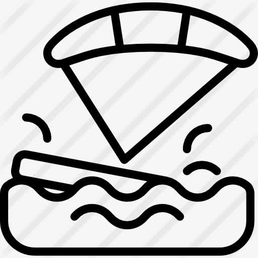 风筝冲浪图标免抠