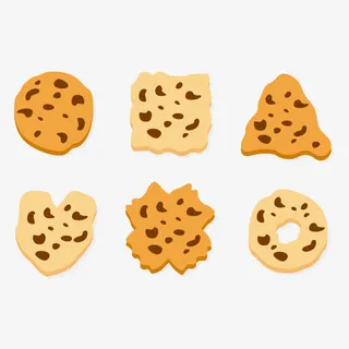 矢量图好吃的饼干免抠