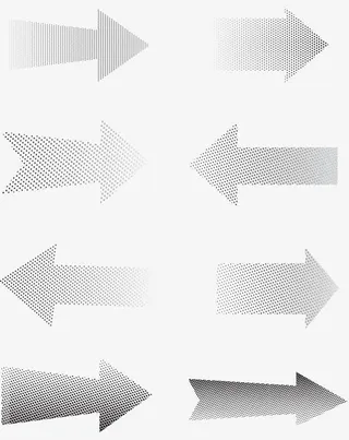 科技波点灰色箭头免抠