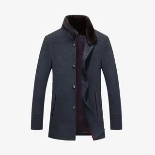 男装秋冬季羊毛大衣免抠