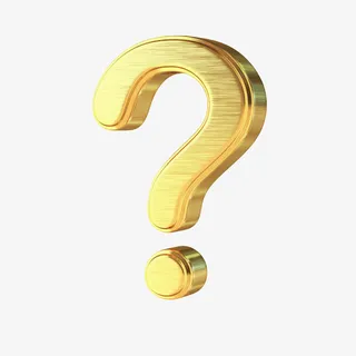 金色立体符号纹理问号图片素材免抠