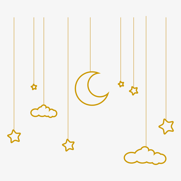 可爱的月亮星星111免抠