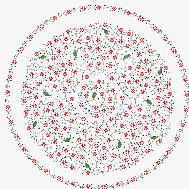 小清新花环矢量素材免抠