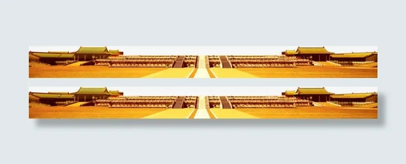 黄色皇宫城墙外面立绘彩绘免抠