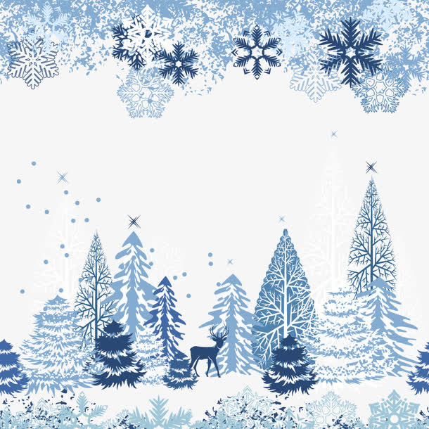 矢量雪山冰天雪地免抠
