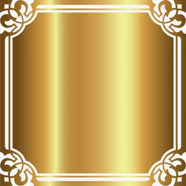 奢华金色边框免抠