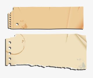 矢量手撕纸张图案免抠