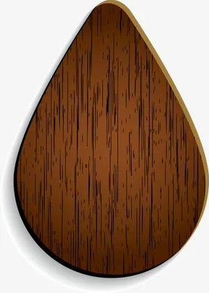 咖啡色木质水滴免抠