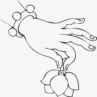 捏着花朵的手指免抠