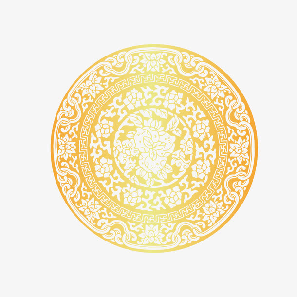 矢量中式底纹免抠