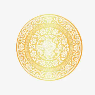 矢量中式底纹免抠