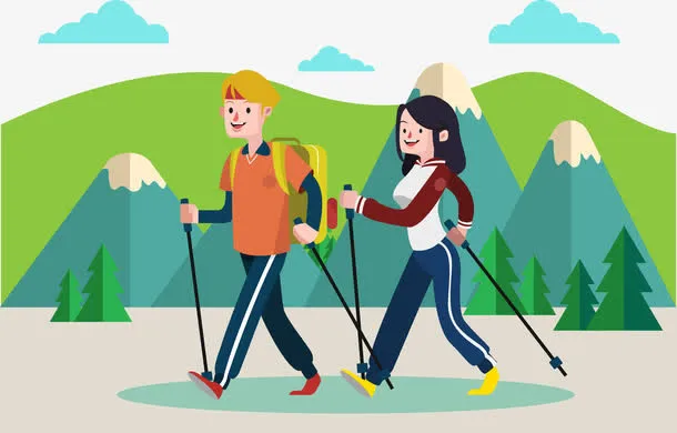 山林竞走矢量免抠