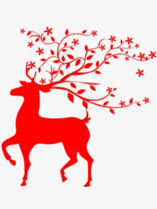 奔跑的小鹿免抠