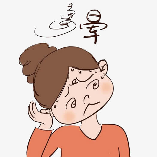 卡通眩晕的女人免抠