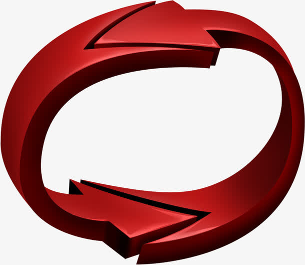 红色科技感箭头免抠