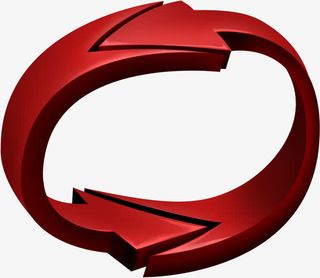 红色科技感箭头免抠